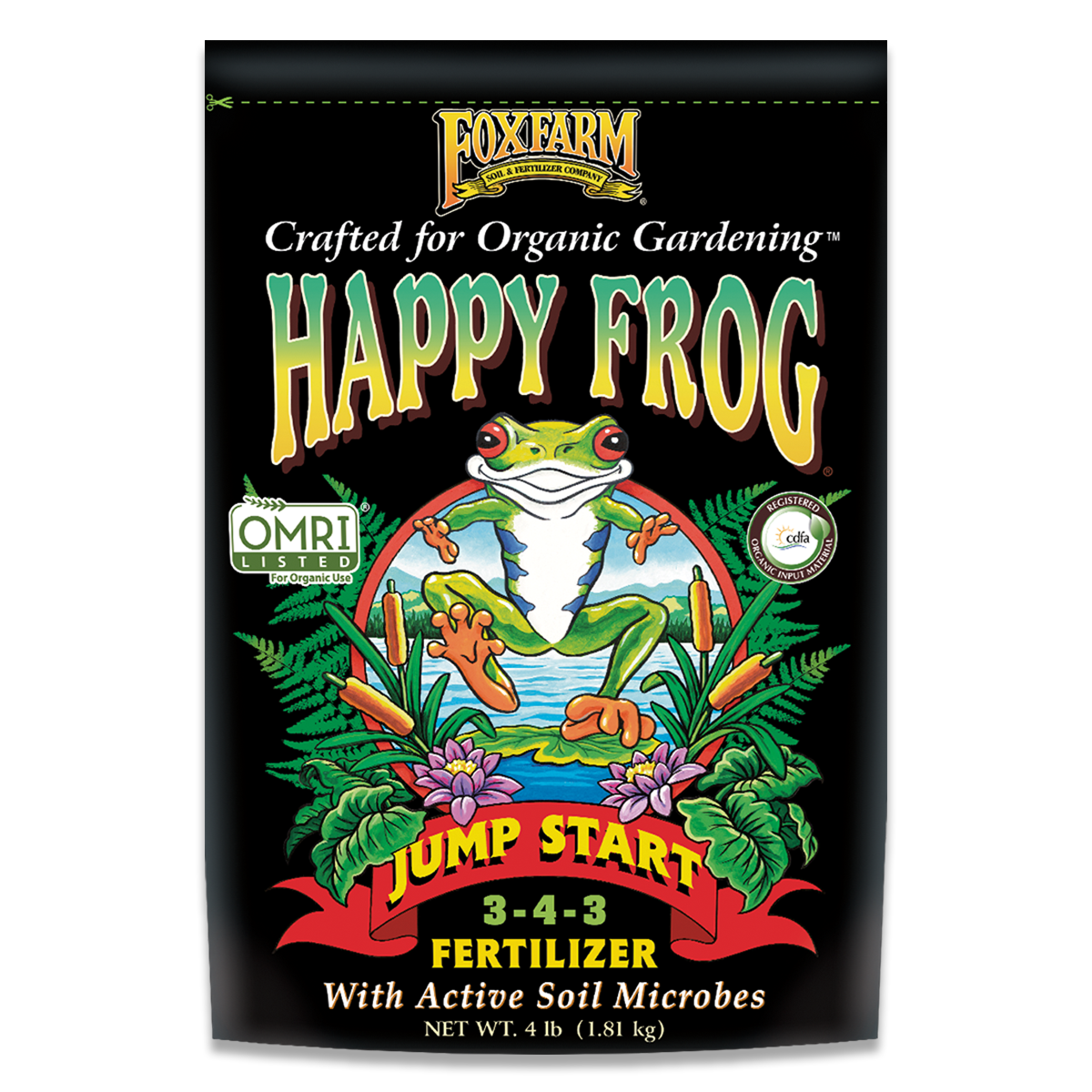Happy Frog Jump Start Dry Fertilizer, 343, OMRI, 4 lbs. Magic