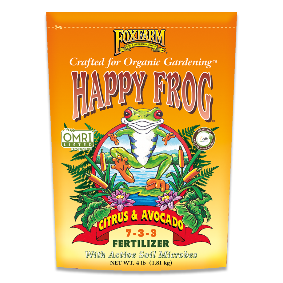 Happy Frog Citrus and Avocado Dry Fertilizer, 7-3-3, OMRI, 4 lbs