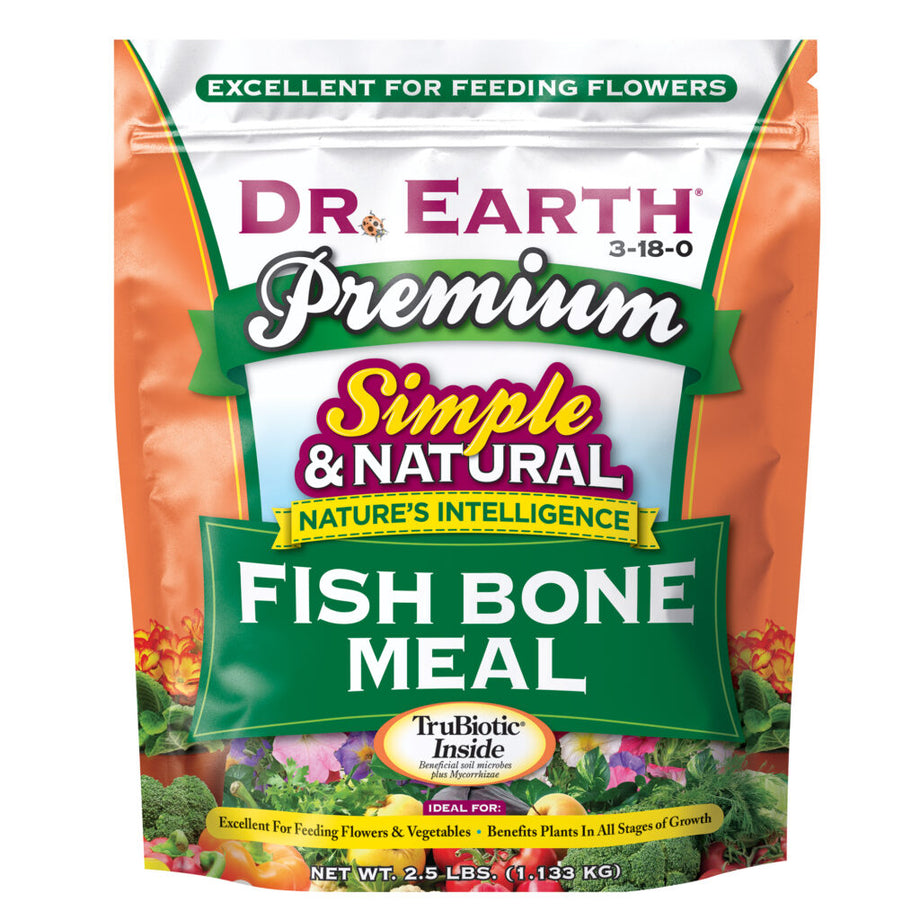 dr earth indoor plant food Dr. Earth Premium Natural Fish Bone Meal, 3-18-0, 2.5 lbs. – Magic Valley  Gardens